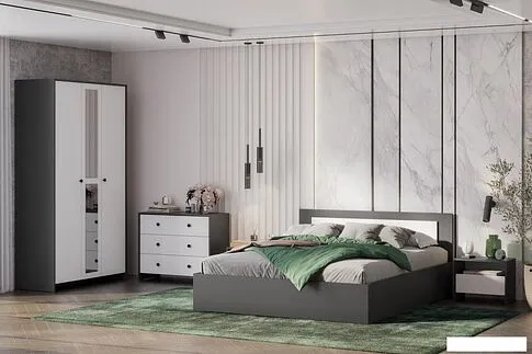 Тумба Mio Tesoro Дольче (графит/белый)