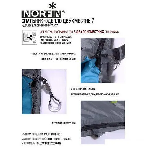 Спальный мешок Norfin Alpine Comfort Double 250