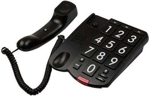 Проводной телефон Ritmix RT-520 (черный)
