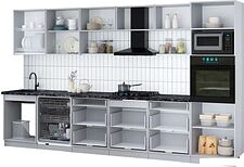 Готовая кухня Интерлиния Мила Gloss 3.6-ПМ1-2 (белый глянец/белый глянец/кастилло темный) Готовая кухня Интерлиния Мила Gloss 3.6-ПМ1-2 (белый глянец/белый глянец/кастилло темный)