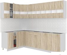 Готовая кухня Кортекс-мебель Корнелия Экстра 1.5x2.7 без столешницы (дуб сонома)