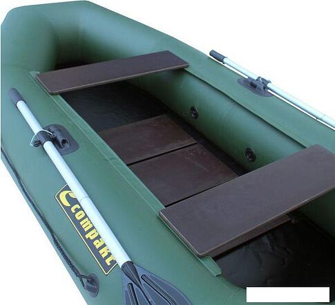 Гребная лодка Leader Компакт-260 ФС (зеленый)