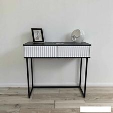 Консольный стол Shtabe Royal 5011 эко (белый/металл бруклин/черный)