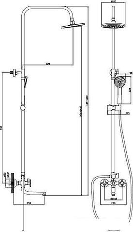 Душевая система  Diadonna Д80-335351