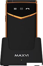 Телефон Maxvi E11ds (черный/золотистый)