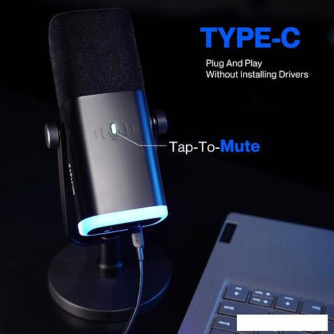 Проводной микрофон FIFINE AM8 (черный)