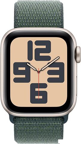 Умные часы Apple Watch SE 2 40 мм (алюминиевый корпус, звездный свет/зеленый, нейлоновый ремешок)