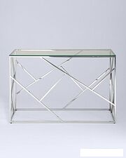 Консольный стол Stool Group Арт Деко 120x40 (прозрачное стекло/сталь серебристый) Консольный стол Stool Group Арт Деко 120x40 (прозрачное стекло/сталь серебристый)