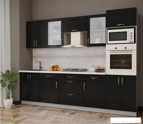 Готовая кухня Интерлиния Мила Крафт 2.8 (дуб английский)