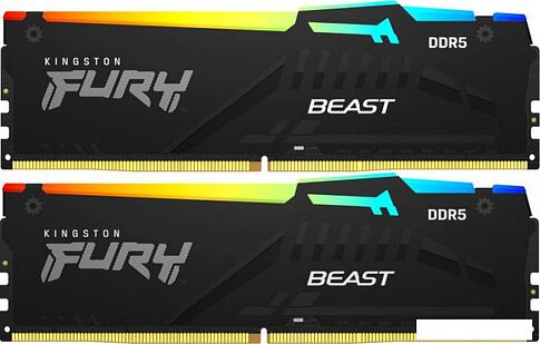 Оперативная память Kingston FURY Beast RGB 2x32ГБ DDR5 6000 МГц KF560C30BBEAK2-64