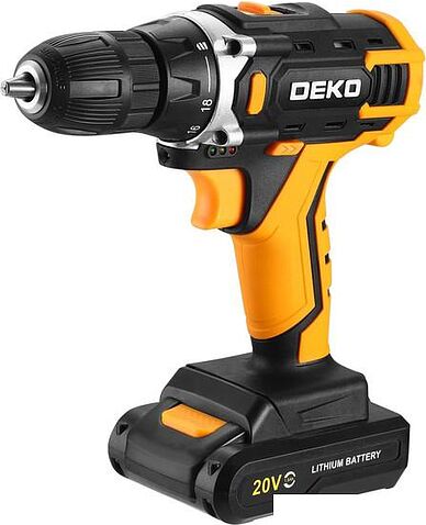 Дрель-шуруповерт Deko Banger 20V 080-1004 (с 1-им АКБ, кейс)