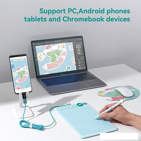 Графический планшет Parblo Intangbo X7 (черный)