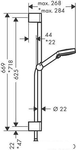 Душевой гарнитур  Hansgrohe Vernis Blend Vario 26275000