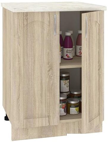 Шкаф напольный Кортекс-мебель Корнелия Ретро НШ60р (дуб сонома-мадрид)