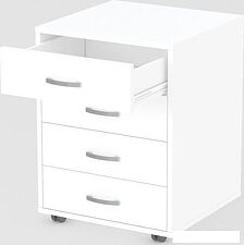 Тумба Seven Dreams SD-253 выкатная 4 ящика (белый)