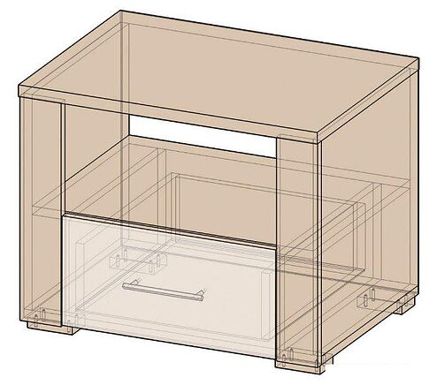 Тумба Интерлиния Коламбия КЛ-7 (дуб сонома-дуб белый)
