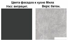 Готовая кухня Интерлиния Мила Лайт 2.0-60 (бетон-антрацит-травертин) Готовая кухня Интерлиния Мила Лайт 2.0-60 (бетон-антрацит-травертин)