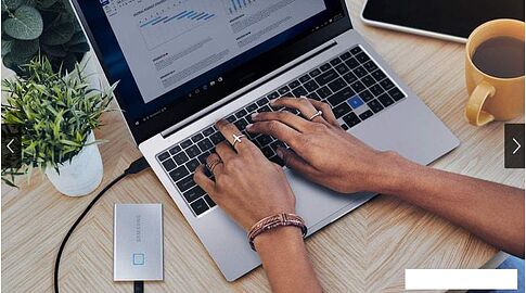 Внешний накопитель Samsung T7 Touch 500GB (серебристый)