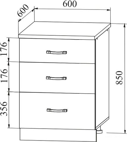 Шкаф напольный ДСВ Тренто СЯБ 600 тандембокс (серый/серый)