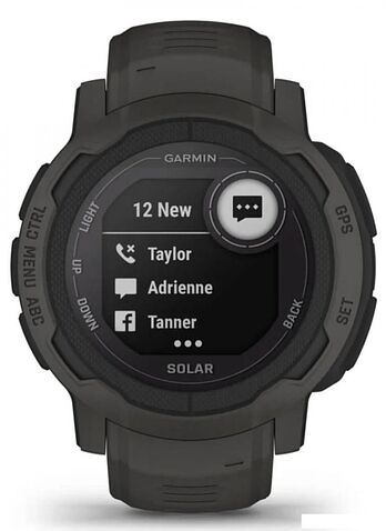 Умные часы Garmin Instinct 2 Solar (черный)