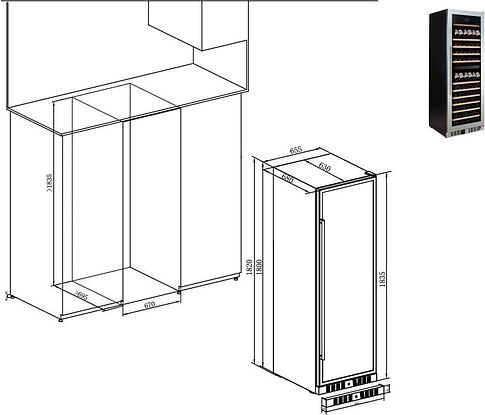 Винный шкаф Temptech E1000DX