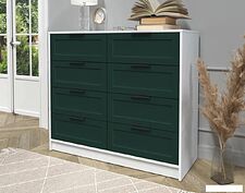 Комод Интерлиния Концепт Тренд КТ-К117 (белый платинум/изумруд)