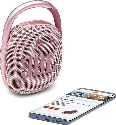 Беспроводная колонка JBL Clip 4 (розовый)