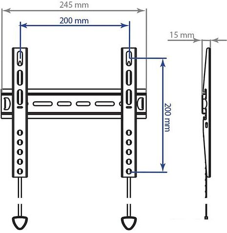 Кронштейн Kromax VEGA-13 NEW (черный)