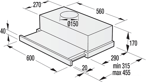 Кухонная вытяжка Gorenje BHP62CLB