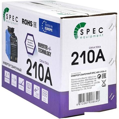 Сварочный инвертор Spec ARC-210A-6