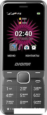 Кнопочный телефон Digma Linx A241 (серый)