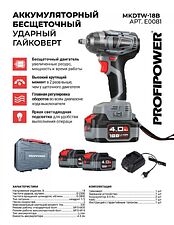 Гайковерт Profipower MKDTW-18B (с 2-мя АКБ, кейс)