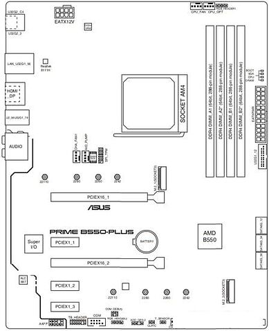 Материнская плата ASUS Prime B550-Plus