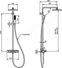 Душевая система  Teska Perla Mix DK1020