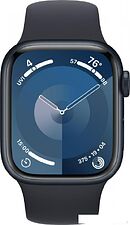 Умные часы Apple Watch Series 9 41 мм (алюминиевый корпус, полуночный/полуночный, спортивный силиконовый ремешок M/L) Умные часы Apple Watch Series 9 41 мм (алюминиевый корпус, полуночный/полуночный, спортивный силиконовый ремешок M/L)