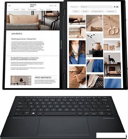 Рабочая станция ASUS Zenbook 14 Duo OLED UX8406MA-QL182W