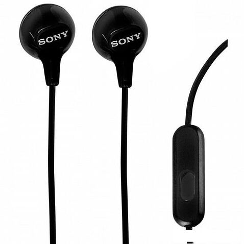 Наушники с микрофоном Sony MDR-EX15AP (черный)