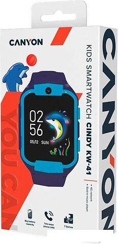 Детские умные часы Canyon Cindy KW-41 (синий/голубой)