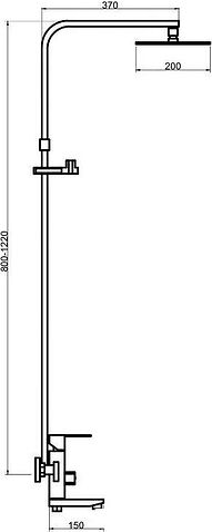Душевая система  РМС SUS125-009DK