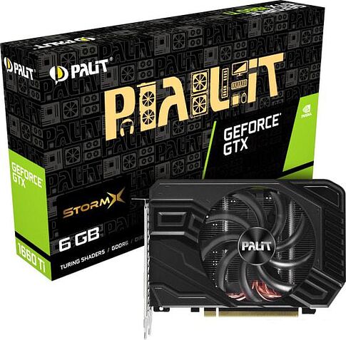Видеокарта Palit GeForce GTX 1660 Ti StormX 6GB GDDR6 NE6166T018J9-161F