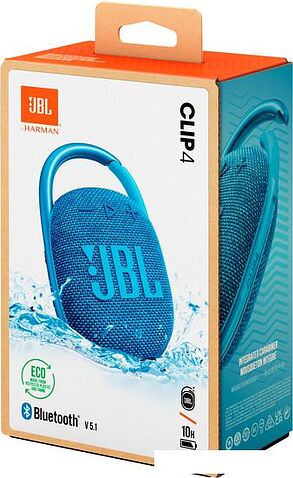 Беспроводная колонка JBL Clip 4 Eco (синий)