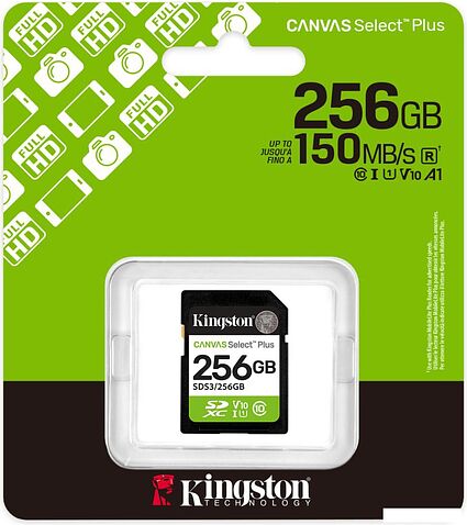 Карта памяти Kingston Canvas Select Plus SDXC 256GB SDS3/256GB