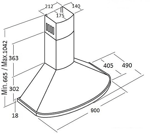 Кухонная вытяжка KUPPERSBERG Bona 90 C Bronze
