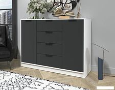 Тумба Интерлиния Концепт КТ-Т140 (антрацит/белый платинум)