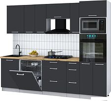 Готовая кухня Интерлиния Мила Gloss 2.6-ПМ1 (пепел/пепел/дуб бунратти) Готовая кухня Интерлиния Мила Gloss 2.6-ПМ1 (пепел/пепел/дуб бунратти)