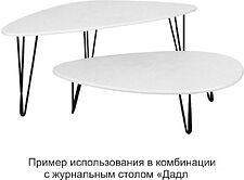 Журнальный столик Калифорния мебель Престон (белый бетон)