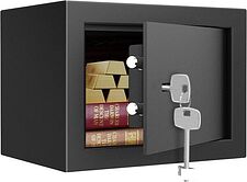 Мебельный сейф Deli ET560 (черный)