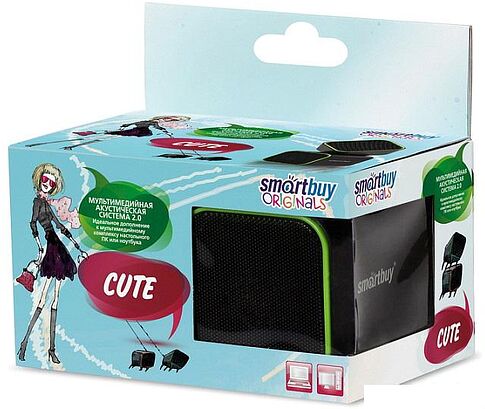 Акустика SmartBuy Cute (черный/зеленый) [SBA-2580]