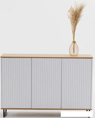 Комод Shtabe Royal 5051 эко (белый/дуб сантана/черный)