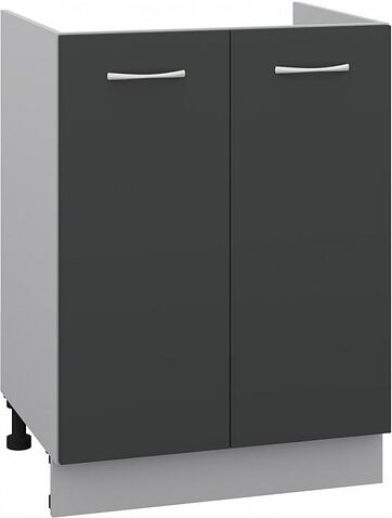 Шкаф напольный Кортекс-мебель Корнелия Лира НШ60д (антрацит)